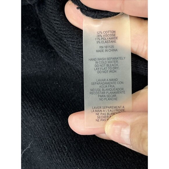 Vila Milano Sweater Top Womens S Black Textured Knit Ribbed Thermal Cozy Classic - Picture 8 of 8